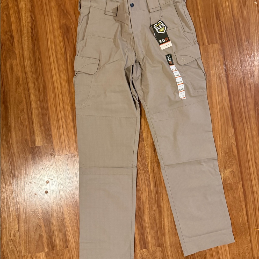 5.11 Stryke Tactical Men's Tan Cargo Pants - Ripstop Tactical Utility
